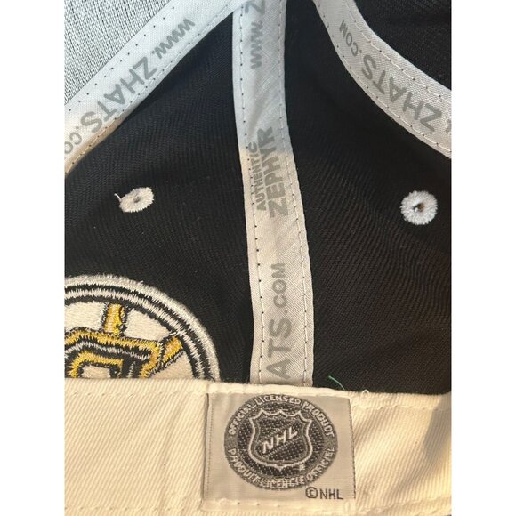 Boston Bruins Zephyr NHL Hockey Snapback Wool Hat Cap Black Yellow NWT - Picture 7 of 7